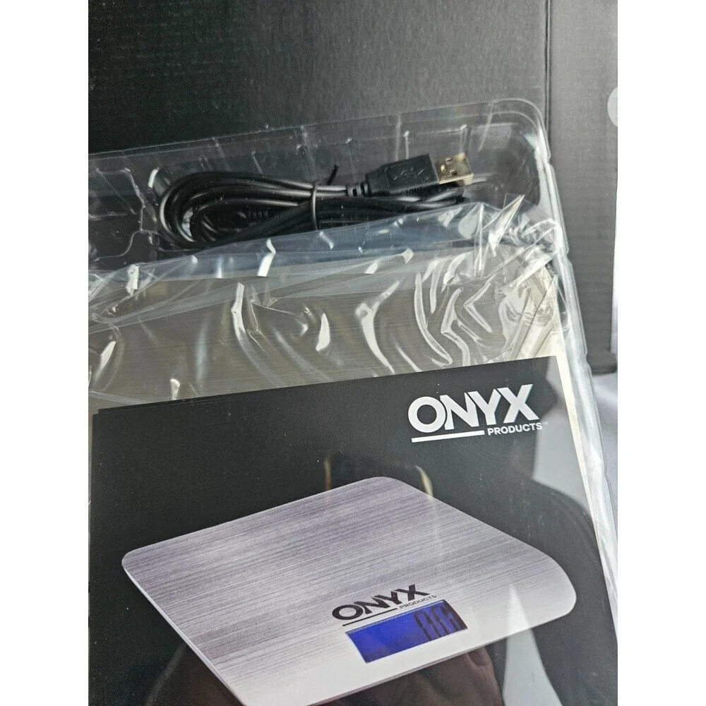 Onyx Stainless Steel 5lb Pound Digital Postal Scale USB Connected Stamps.com NIB